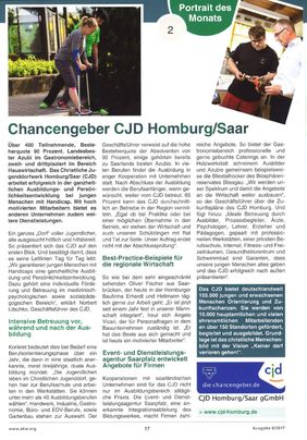 Artikel über das CJD Homburg im akw-Journal