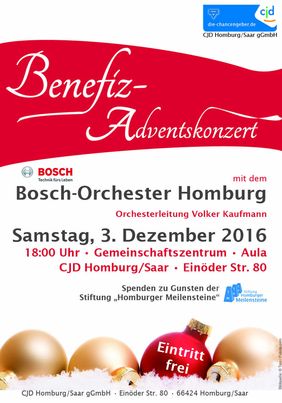 Benefiz-Adventskonzert mit dem Bosch-Orchester im CJD Homburg