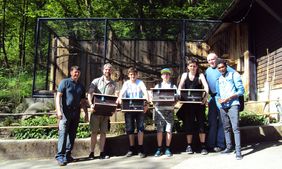 BVBler des CJD Homburg bauen Hörnchenkästen für den Neunklircher Zoo