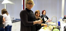 Gesundes Frühstück im CJD Neunkirchen für die BaE-Teilnehmer 